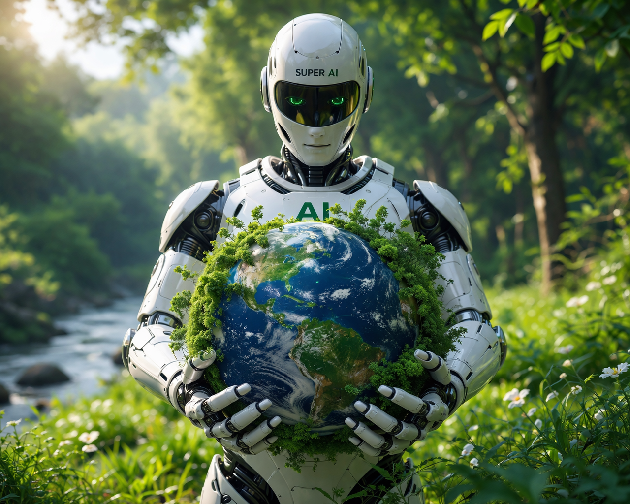 AI assistant representing intelligent automation and global reach